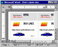 3.5 Inch Disk Label Creator for Word screenshot